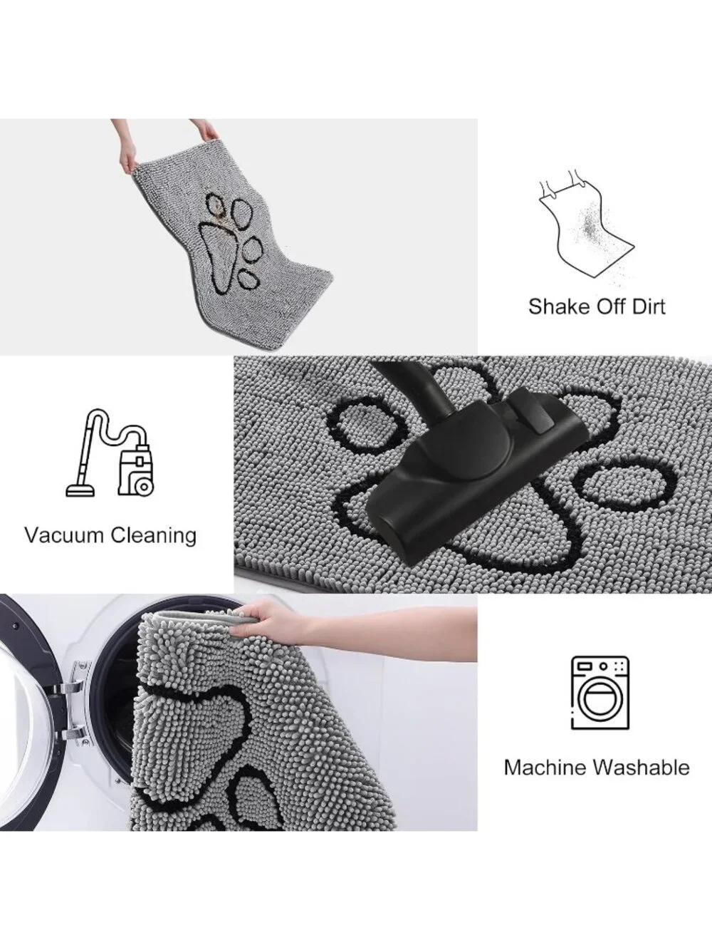 New Dog Door Mat for Muddy Paws, Absorbent Dirt Trapper Non-Slip Mat 30 x 20 in